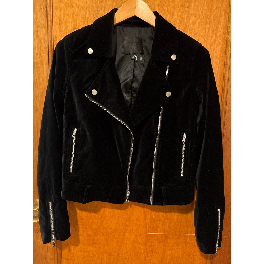 Paige jacket moto biker‎ velvet black XS Shanna